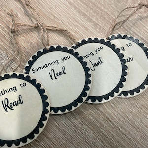 Need , Want, Read & Wear personalised tags