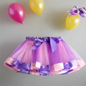 Purple tutu & matching hair clip