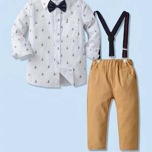 Boys Anchor print outfit