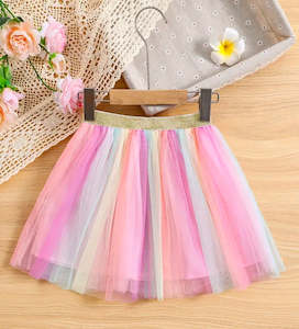 Dresses Tutus Accessories: Rainbow Tutu with Gold waistband