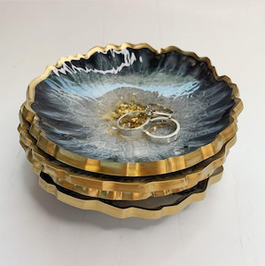 TRINKET DISH BLACK/GOLD AdoreMe Online