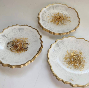 TRINKET DISH WHITE/GOLD AdoreMe Online