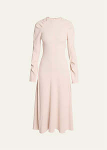 Victoria Beckham Long Sleeve Raglan Midi