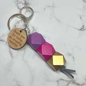 Geo Keyring - Jam Donut - Amazing Teacher Version