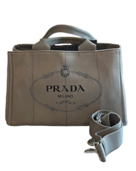 Prada Canapa Medium Shopping Tote