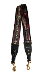 Internet only: Christian Dior Canvas Embroidered Studded Bohemian Shoulder Strap