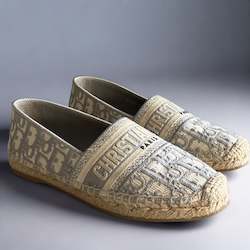 Dior Granville Espadrille, Grey Stone Oblique