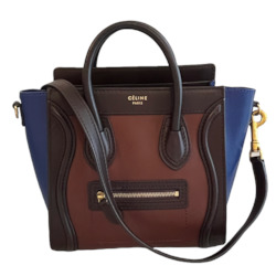 Celine Luggage Nano Tote, Tricolor