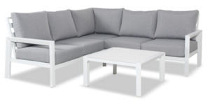 Furniture: Corsair Corner Outdoor Lounge Setting - White