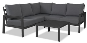 Corsair Corner Outdoor Lounge Setting - Gunmetal