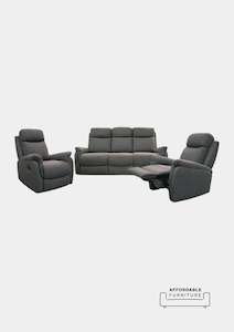 Alani Recliner Suite - Three Seater Recliner + Recliner + Recliner - Midnight