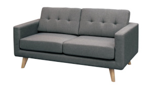 Furniture: Kora Two Seater Sofa - Dark Grey