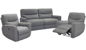 Furniture: Amazon Recliner Suite - Three Seater Recliner + Recliner + Recliner