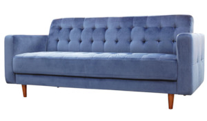 Furniture: Iris Three Seater Sofa - Blue