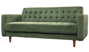 Furniture: Iris Three Seater Sofa - Green