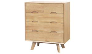 Elm Tallboy - Five Drawers