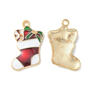 Christmas Stocking Charm 26mm x 17.5mm x 2.5mm