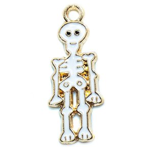 Enamel Skeleton Charm 27mm x 11mm