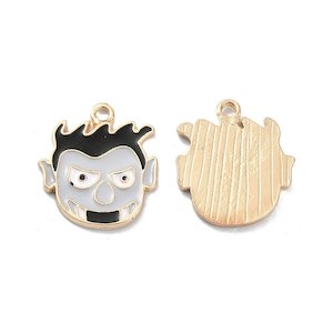 Alloy Enamel Dracula Charm 20mm x 18mm x 1.5mm