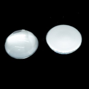 Transparent Acrylic Cabochons with Back Plated 25mm x 8mm