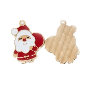 Enamel Santa Christmas Charm 23mm x 16.7mm x 1.5mm