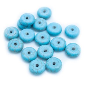 Synthetic Turquoise Donut 8mm x 3mm