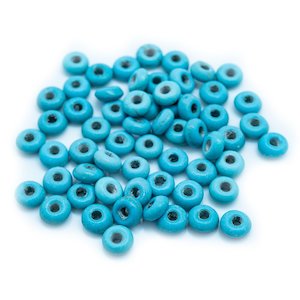 Synthetic Turquoise Donut 4mm x 2mm