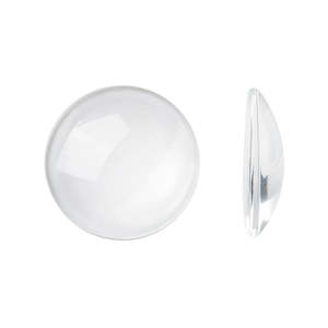 Transparent Glass Cabochons Half Round Dome 18mm x 5mm