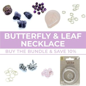 Butterfly & Leaf Necklace Bundle