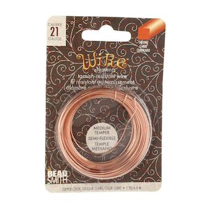 Jewellery: Beadsmith Square Wire 21 Gauge/0.71mm 6.4m