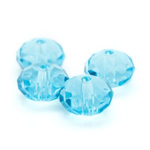 Glass Crystal Faceted Rondelle 8mm x 5mm