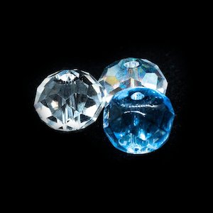 Chinese Crystal Glass Rondelle 8mm x 6mm