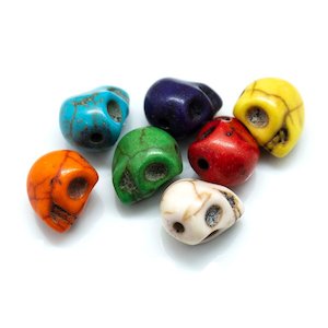 Synthetic Turquoise Skull Bead 10mm x 9mm x 8mm