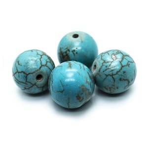 Magnesite (dyed/stabilised) Round Beads 11mm - 12mm