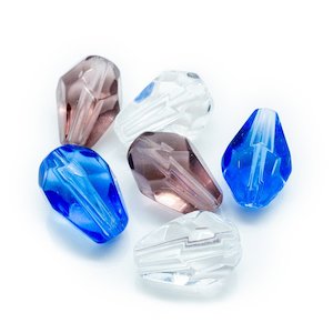 Faceted Glass Teardrop 12mm x 8mm