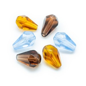 Faceted Glass Teardrop 10mm x 7mm