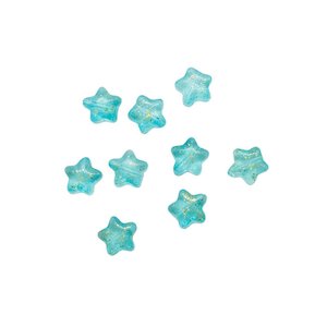 Transparent Glass Star Beads 8mm