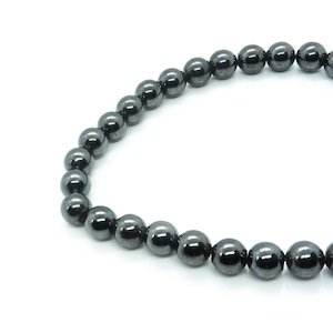 Magnetic Synthetic Hematite Round Beads 6mm x 40cm length