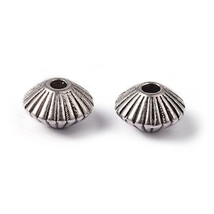 Tibetan Style Alloy Bicone 7.5mm x 4.6mm