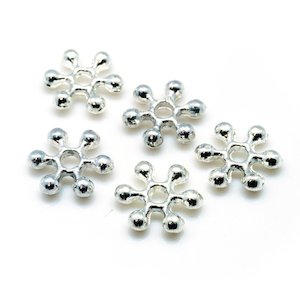 Snowflake Metal Spacer Beads 8mm x 1mm