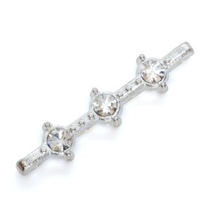 Rhinestone Bar Spacer 28mm x 6mm x 5mm