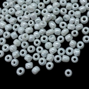 Opaque Lustred Seed Beads 6/0 4mm