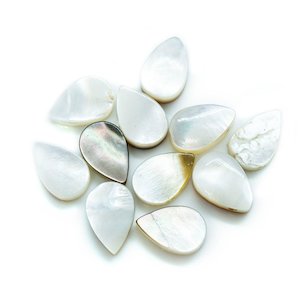 Natural Shell Drop 9mm x 6mm x 2-3mm