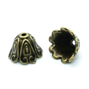 Tibetan Style Bead Caps 15mm x 11mm