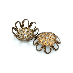 Bead Caps Filigree Flower 10mm