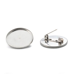 304 Stainless Steel Brooch Back 26.5mm x 6.5mm