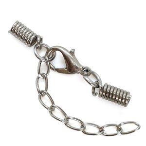 Spring Coil Ends With Lobster Claw and Extender Chain 32mm