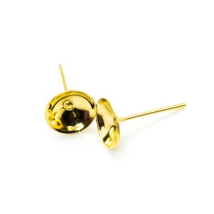 Earring Stud with Bowl Base 8mm