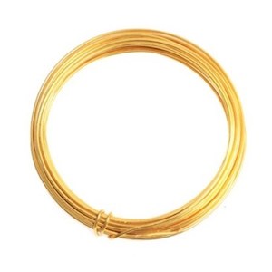 Florist: Aluminium Wire 5mm thick by 4m roll Gold