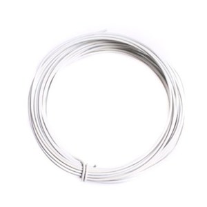 Aluminium Wire 5mm thick by 4m Roll Silver